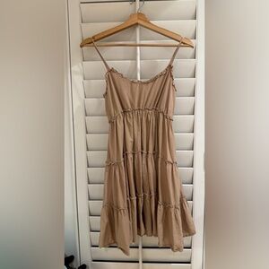 Tan Midi Dress
